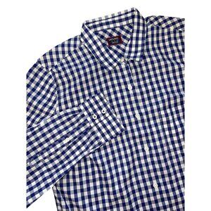 NWT women's UNTUCKit size 6 blue white gingham checked  shirt New
